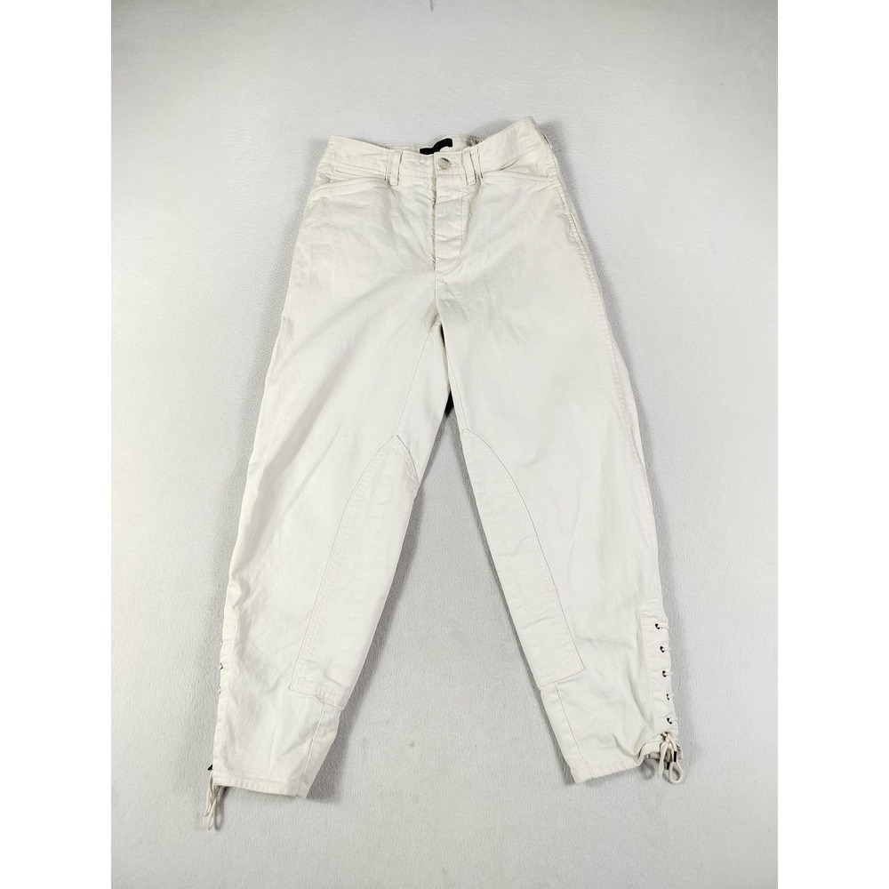 Banana Republic Pants Womens 0 White Riding Jodhpur Ankle Lace Up Equestrian